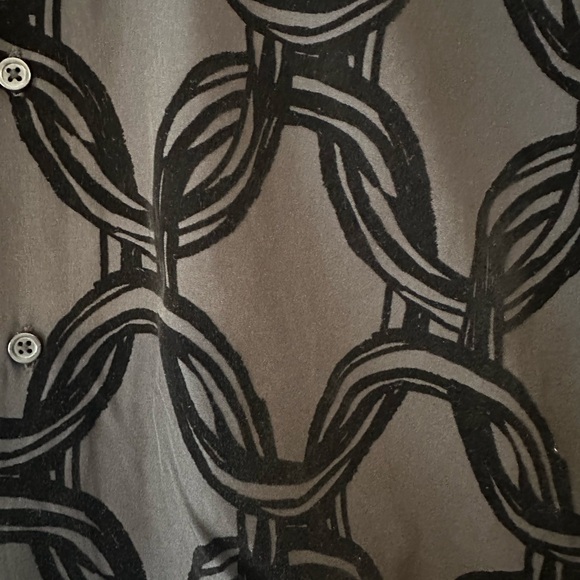 🆕 Drill Clothing Co Button Up Shirt Men’s Medium Black Pattern Short Sleeve NWT - Picture 2 of 10